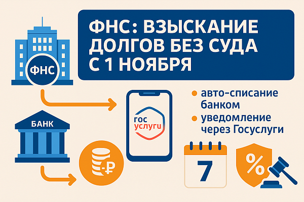 ФНС сможет взыскивать долги без суда: как это будет работать с 1 ноября