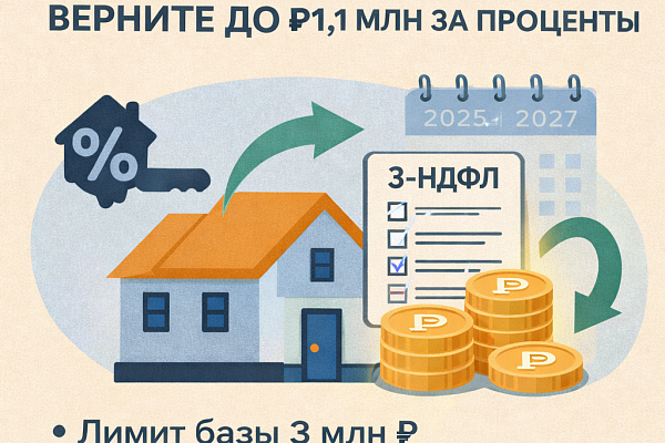 Налоговый вычет по ипотеке: как вернуть до 1,1 млн за проценты — правила 2026